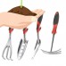 Corona (4 Piece) Outdoor Garden Tool Set Stainless Steel Tiller Trowel Garden Hoe Hand Weeder Patio Hand Garden Tools   